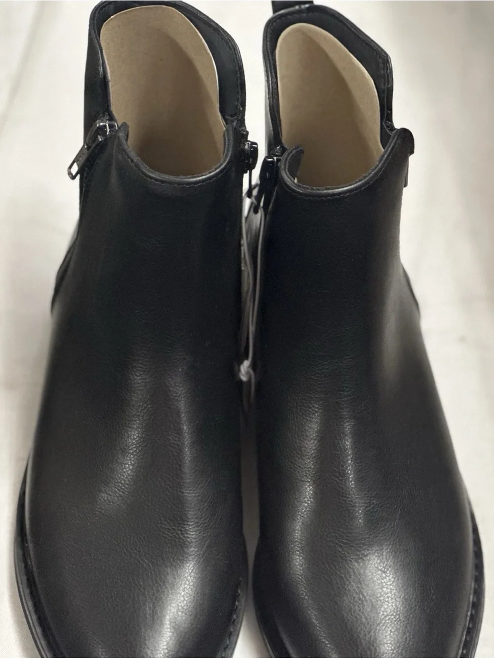 a new day Black Side-Zip Chelsea Ankle Booties